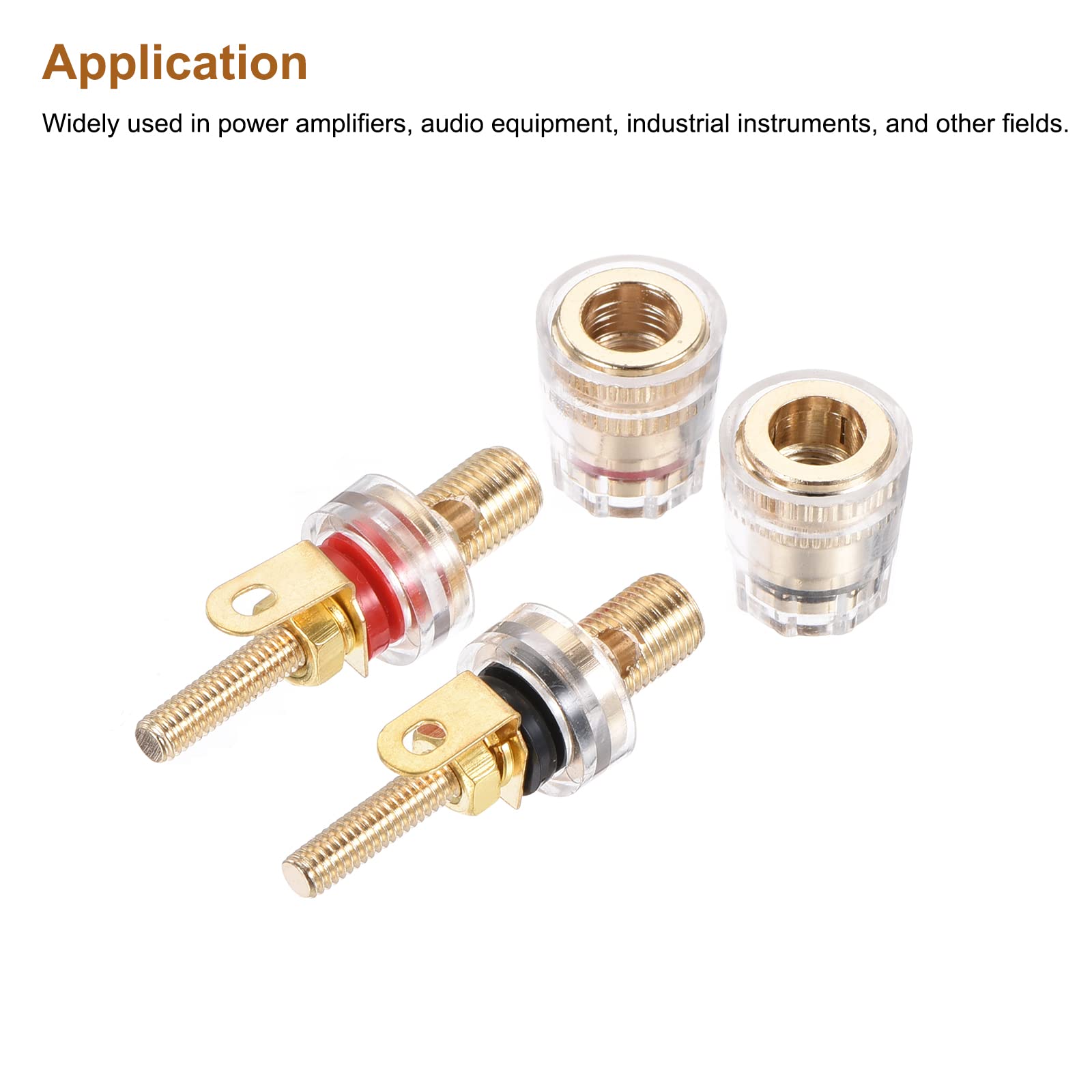 Amazon.co.jp: uxcell 端子バインディングポストアンプ バナナプラグ